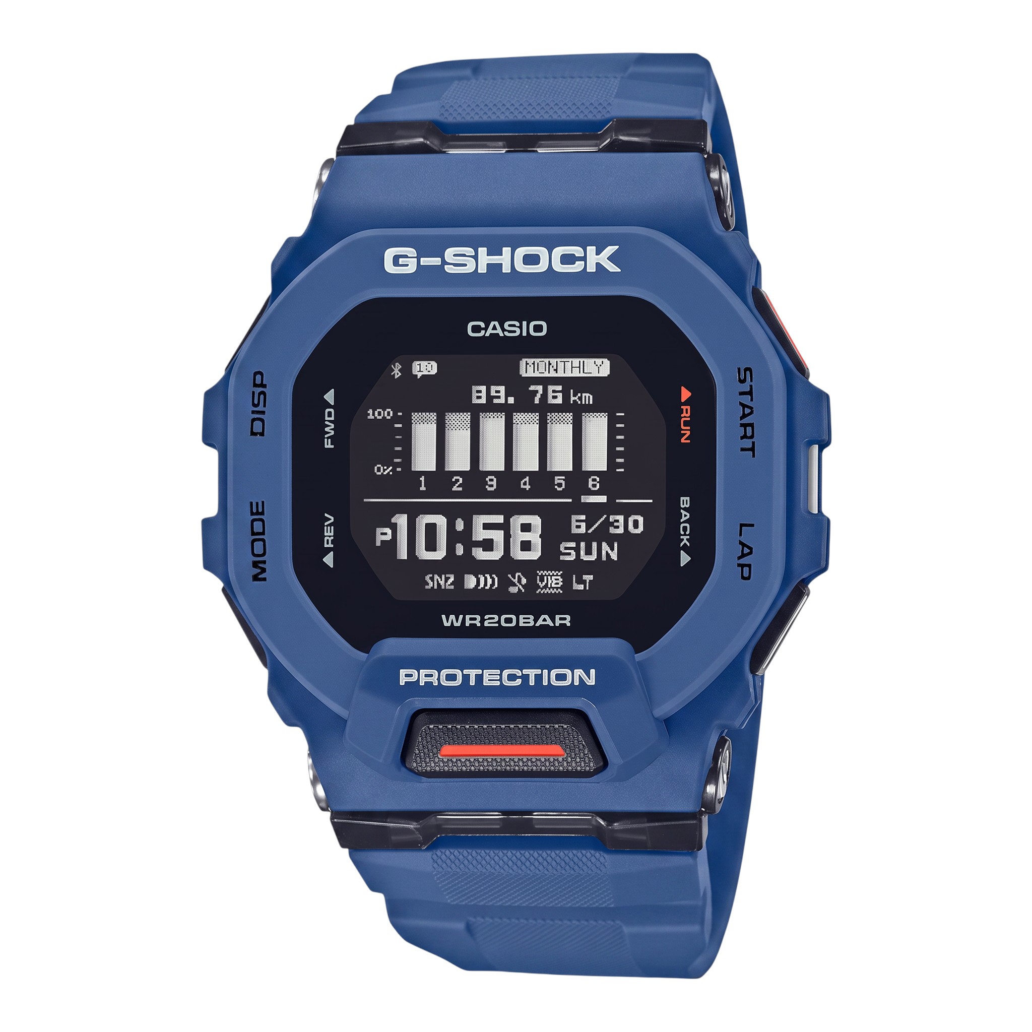 Casio G-SHOCK G-SQUAD GBD-200-2ER - connectée bleue