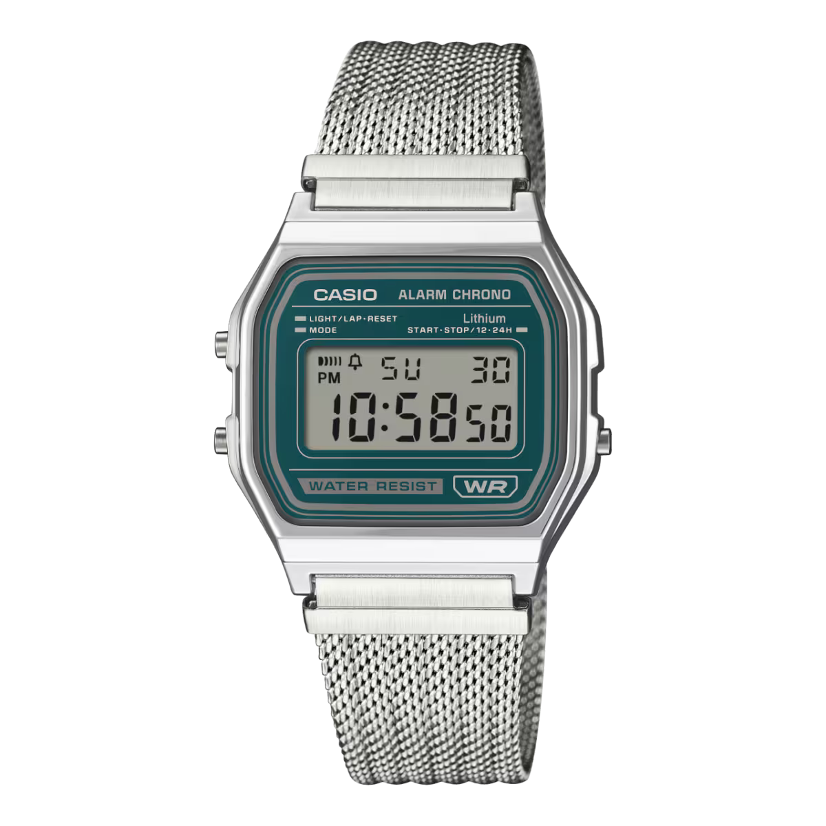 CASIO Casio Vintage A158WEM-3EF - digitale verte 33,2 mm
